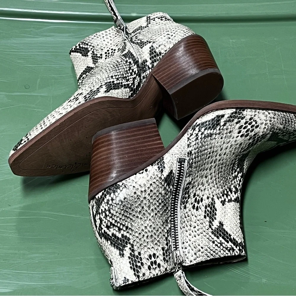 Sam Edelman Walden Snake Print Ankle Boots